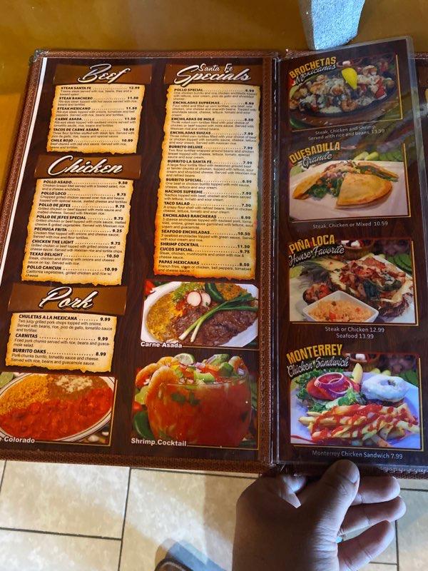 Sante Fe Mexican Restaurant Menu image 3